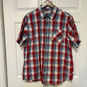Magellan MagShield Performance Work Shirt Plaid Men’s XL Short Sleeve